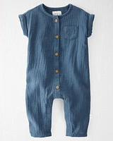 Baby Organic Cotton Gauze Jumpsuit