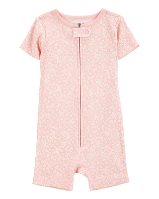 Baby 1-Piece Floral 100% Snug Fit Cotton Romper PJs