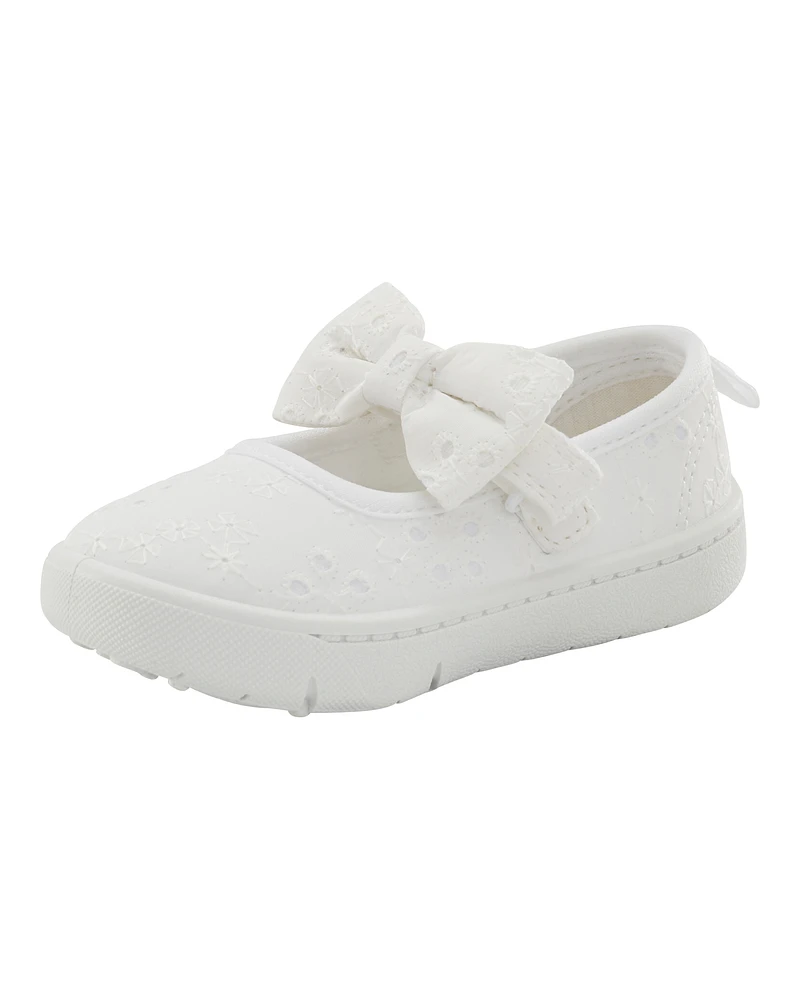 Baby  Every Step® First Walker Eyelet Mary Jane Sneakers - White