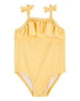 Baby Girl 1-Piece Polka Dot Swimsuit - Yellow
