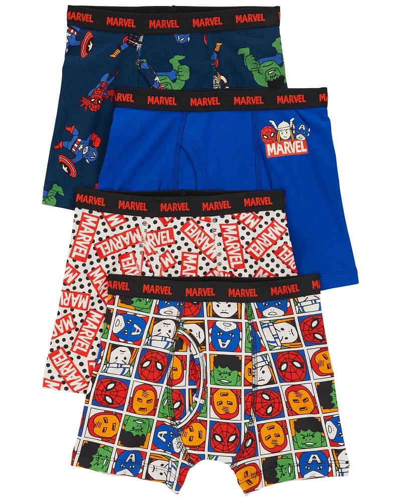 Kid 4-Pack Marvel Boxer Briefs Underwear