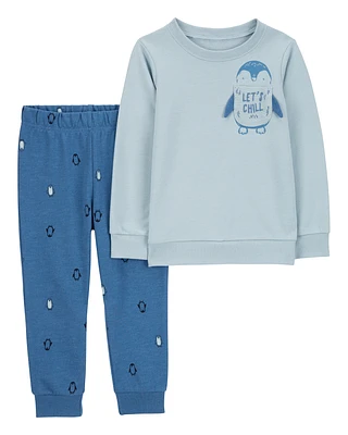 Baby 2-Piece Penguin Sweatshirt & Pant Set