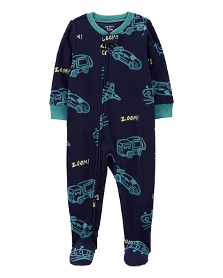 Baby 1-Piece Cars Fleece Footie Pyjamas