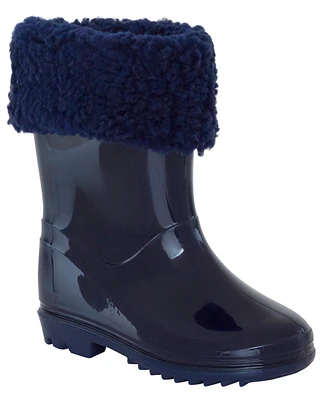 Toddler Faux Fur-Lined Rain Boots