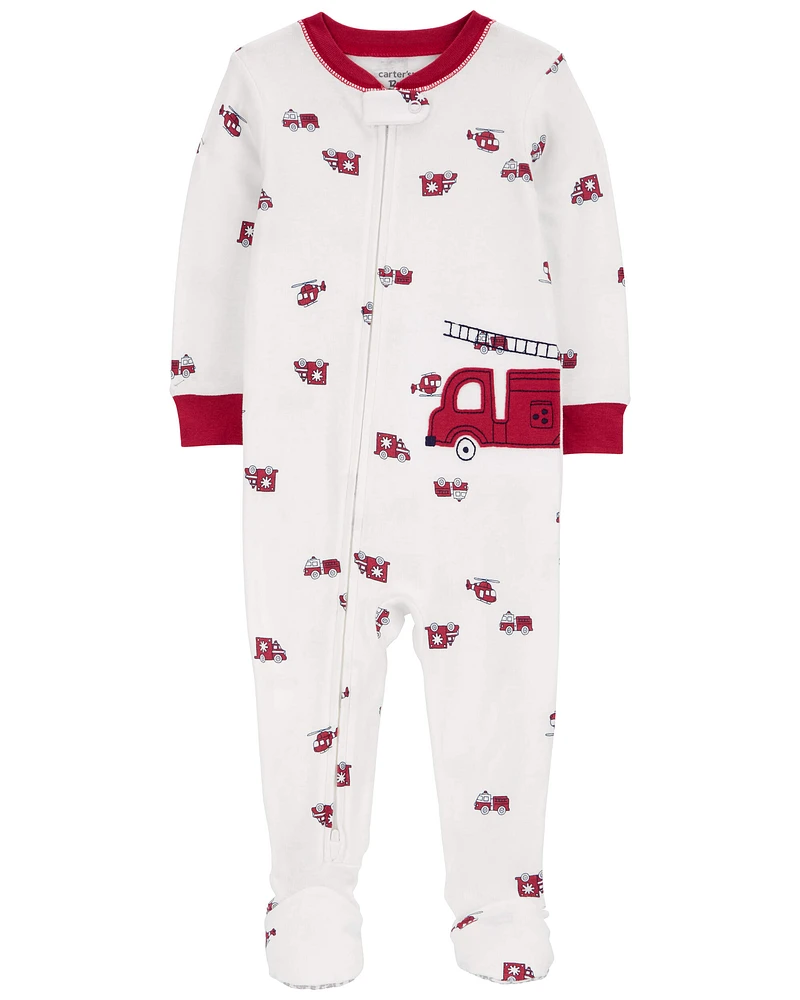 Baby 1-Piece Firetruck 100% Snug Fit Cotton Footie Pyjamas