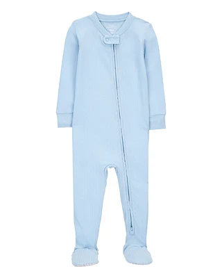 Baby Solid PurelySoft Footie 1-Piece Pyjamas - Blue