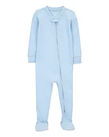 Baby Solid PurelySoft Footie 1-Piece Pyjamas - Blue