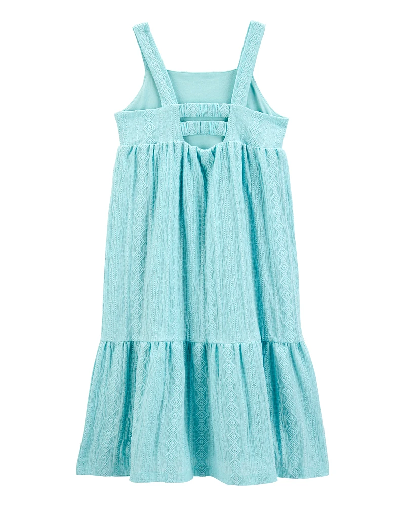 Kid Tiered Textured Midi Dress