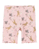 Toddler 2-Piece Bambi Flutter-Sleeve & Bike Short Set - Pink