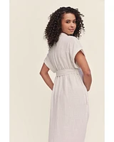 Adult Women's Maternity Midi Shirt Dress