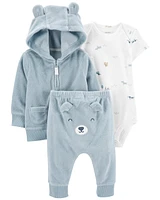 3-Piece Bear Little Cardigan Set