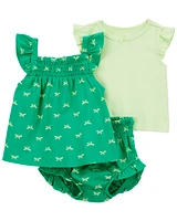 3-Piece Butterfly Little Short Set