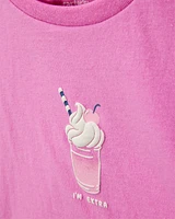 Kid Milkshake Short-Sleeve Graphic Tee - Purple