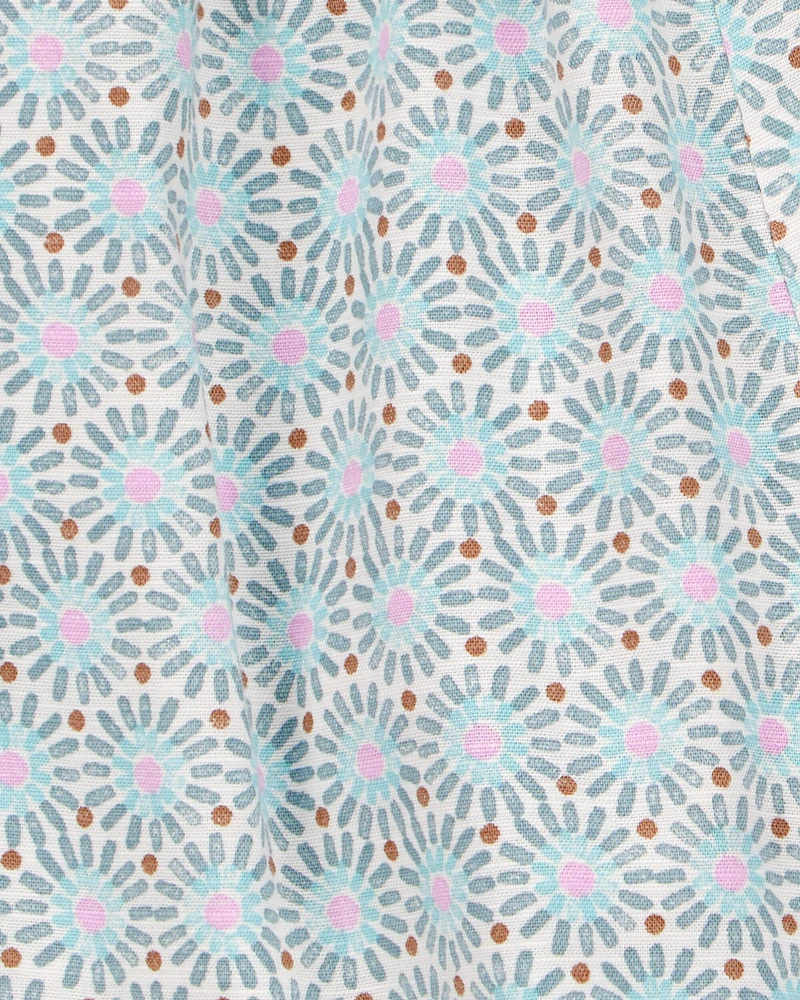 Kid Geo Print Flowy Pull-On Shorts
