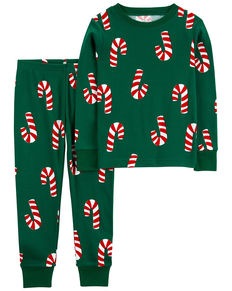 Toddler 2-Piece Christmas Candy Cane 100% Snug Fit Cotton Pyjamas