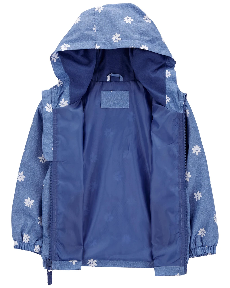 Baby Floral Fleece-Lined Lightweight Jacket