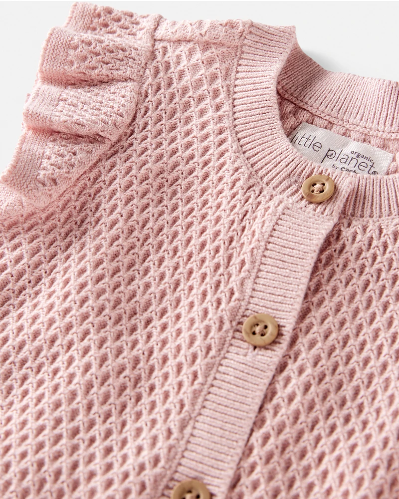 Baby Organic Cotton Crotchet Knit Romper