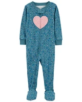 Baby 1-Piece Heart 100% Snug Fit Cotton Footie Pyjamas