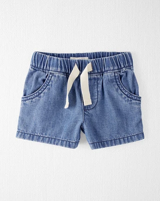 Baby Organic Cotton Chambray Shorts