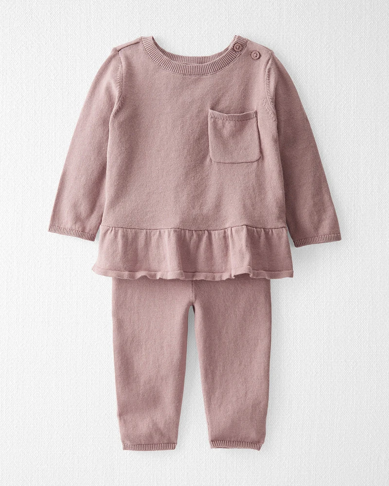 Baby Organic Cotton Sweater Knit Set