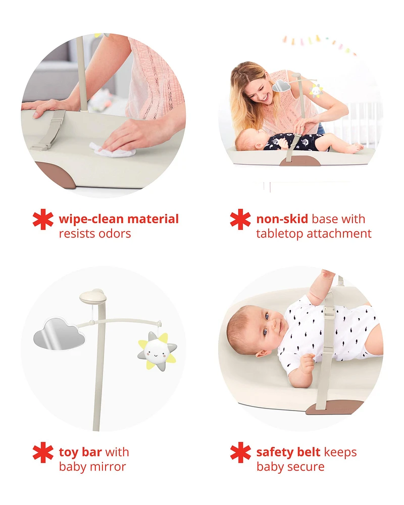 Nursery Style Wipe-Clean Changing Pad - Oat