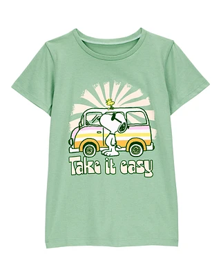 Kid Peanuts™ Snoopy Short-Sleeve Graphic Tee - Green