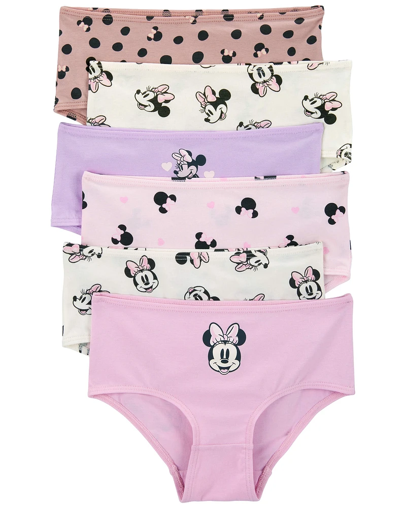 Kid 6-Pack Minnie Mouse Stretch Cotton Underwear