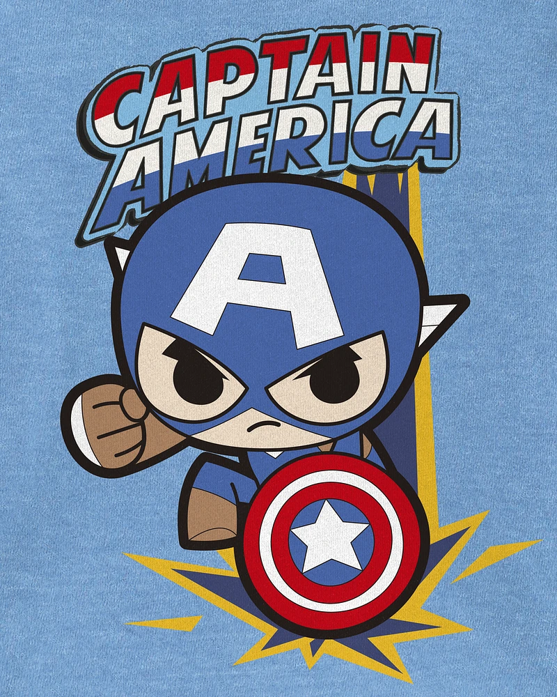 Toddler Marvel™ Captain America Short-Sleeve Graphic Tee - Blue