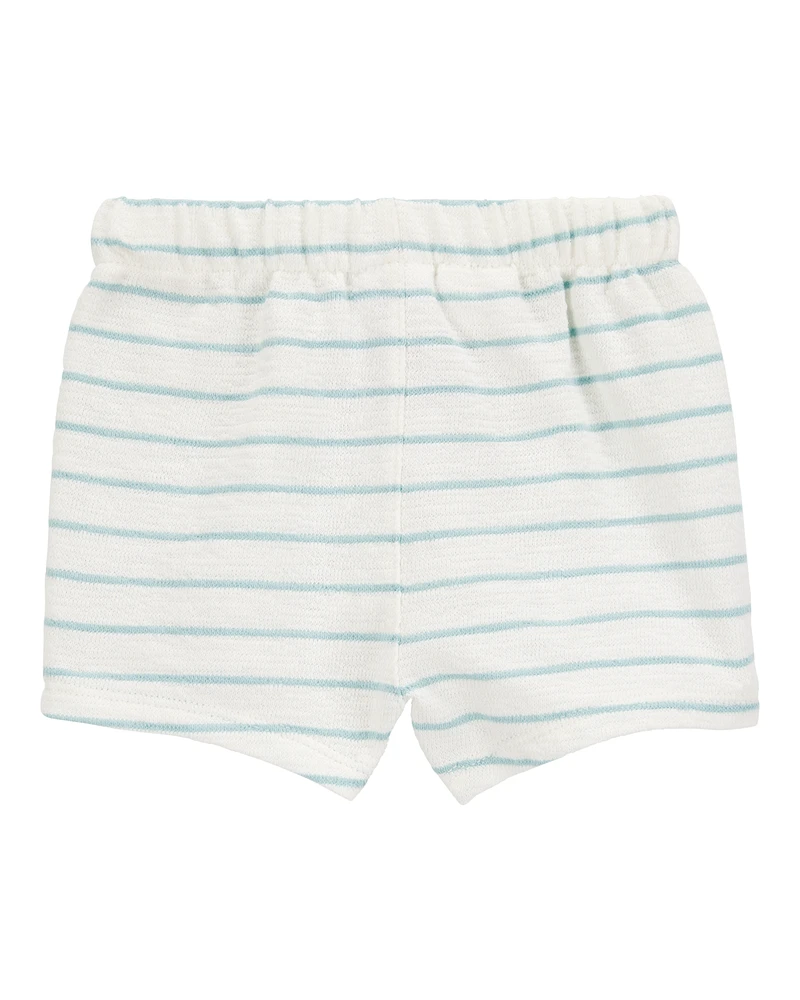 Baby Striped Pull-On Slub Jersey Shorts