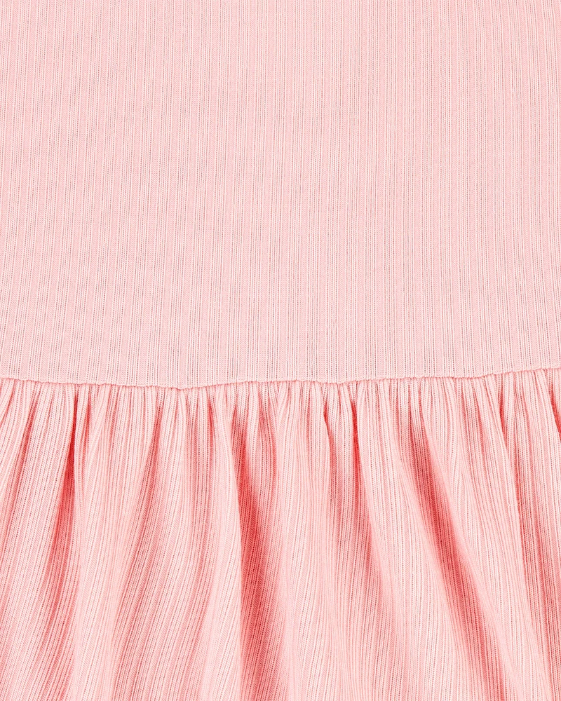Baby Solid Bodysuit Dress - Pink