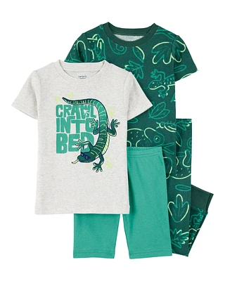 Baby 4-Piece Lizard Cotton Blend Pyjamas