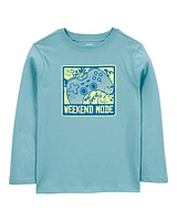 Kid Gaming Cotton Blend Long-Sleeve Tee - Blue