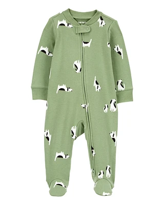 Baby Dog 2-Way Zip Cotton Sleeper Pyjamas