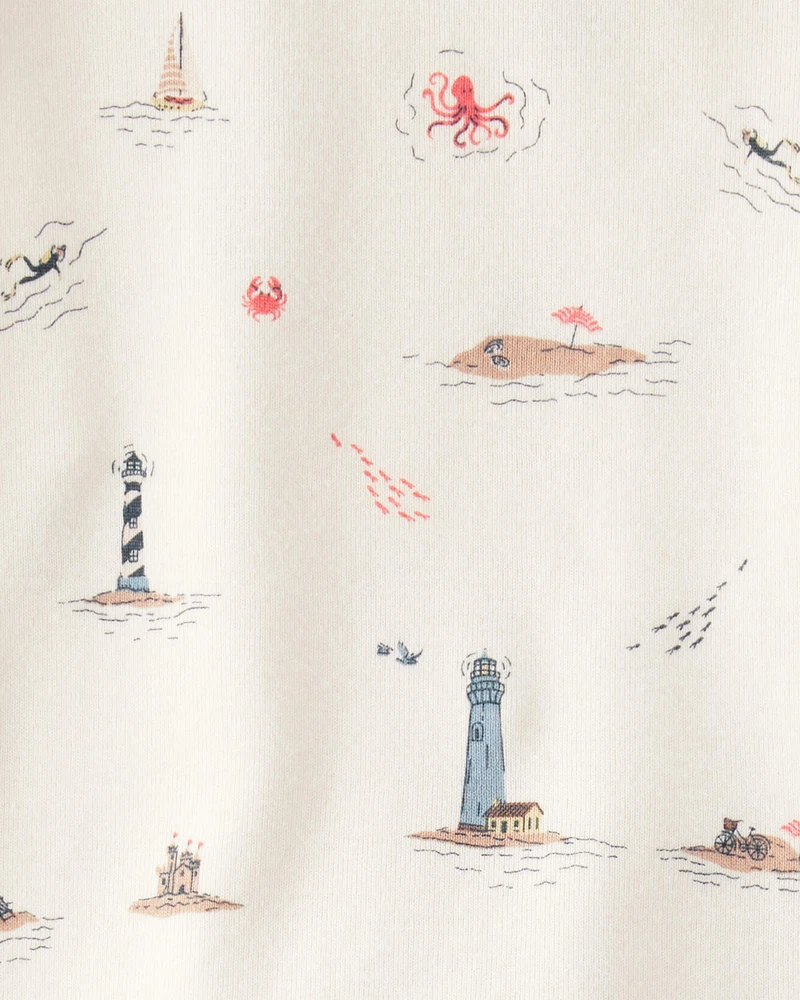 Toddler Organic Cotton Pyjamas Coastal Print