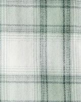 Baby Organic Cotton Herringbone Button-Front Shirt Plaid