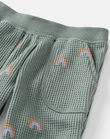 Baby Organic Cotton Waffle Knit Set Magical Rainbow Print