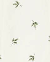 Baby Leaf Print 2-Way Zip PurelySoft Sleeper Pyjamas - Ivory
