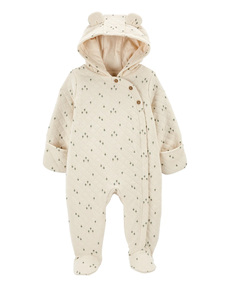 Baby Hooded Quilted Jumpsuit