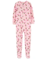 Kid 1-Piece Cherry Fleece Footie Pyjamas