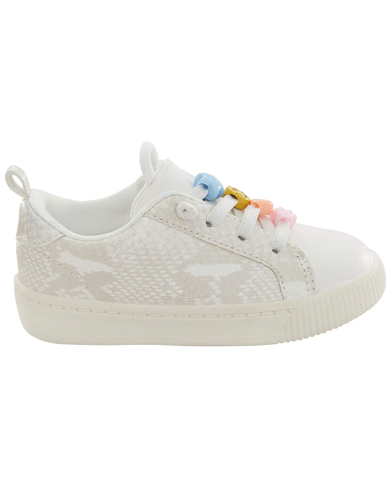 Toddler Snakeskin Pull On Sneakers