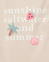Toddler Sunshine, Saltwater and Summer Graphic Tee