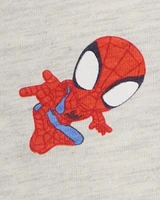 2-Piece Spider-Man Tee & Short Set - Heather/Navy