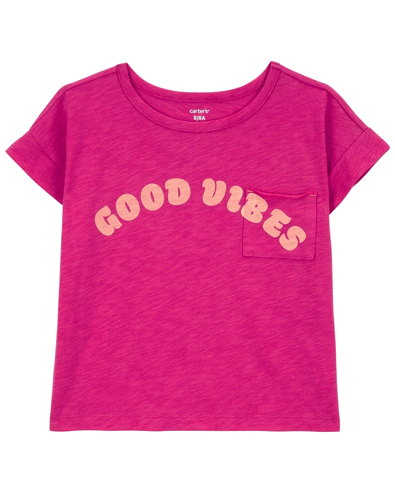 Kid Good Vibes Pocket Tee