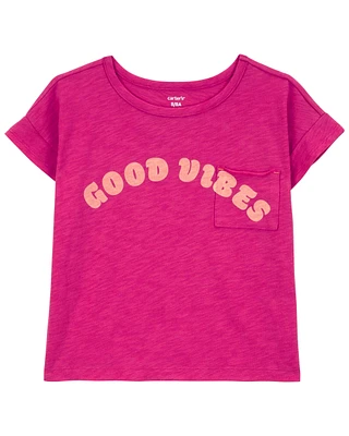 Kid Good Vibes Pocket Tee