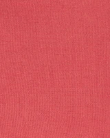 Baby Short-Sleeve Linen Look-alike Tiered Dress - Red