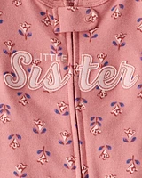 Baby Little Sister 2-Way Zip Cotton Sleeper