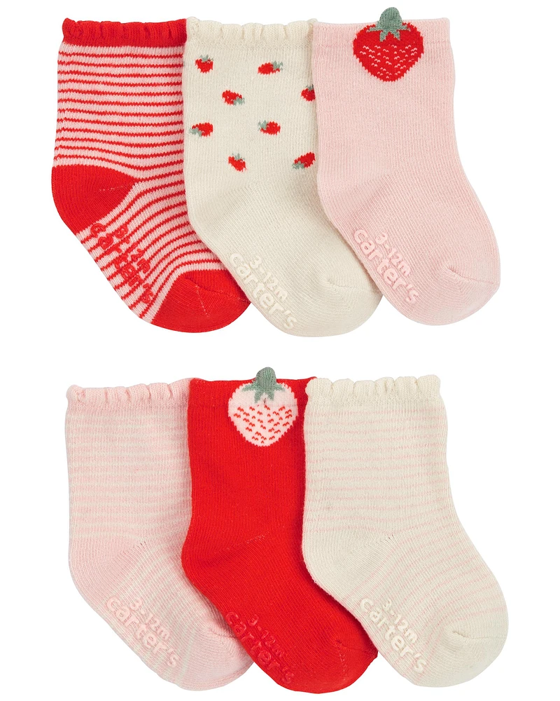 Baby 6-Pack Strawberry Socks