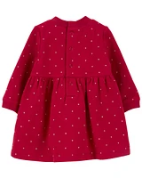 Baby Polka Dot Fleece Holiday Dress