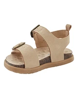 Baby Every Step® First Walker Faux Cork Sandals - Beige