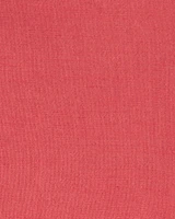 Baby Short-Sleeve Linen Look-alike Tiered Dress - Red